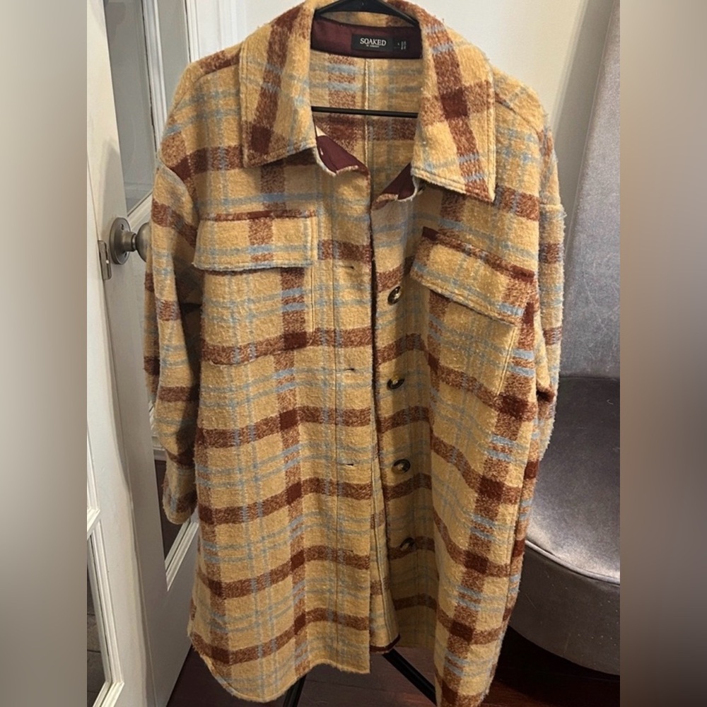 Soaked In Luxury Long Plaid Shacket